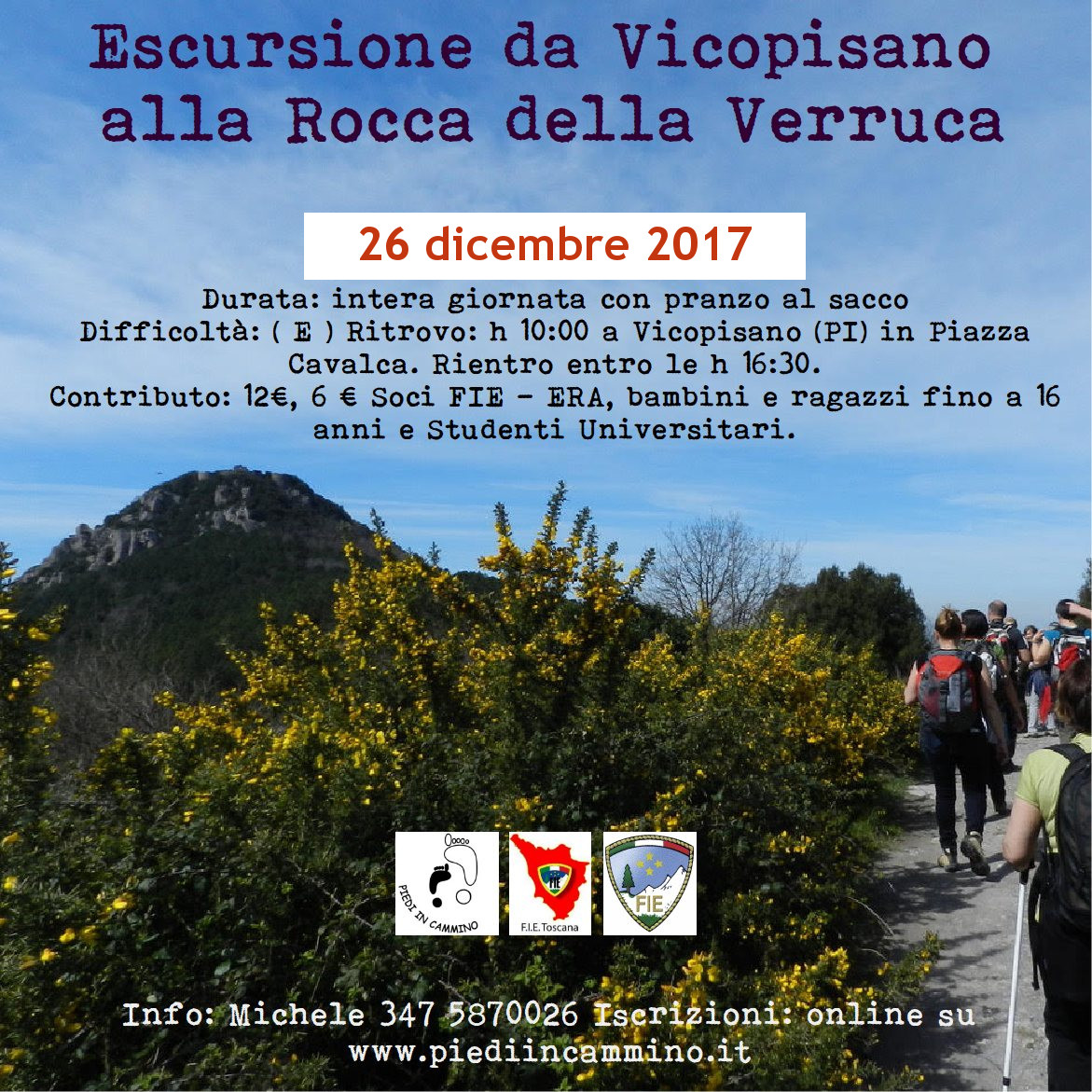 Escursione da Vicopisano alla Rocca della Verruca