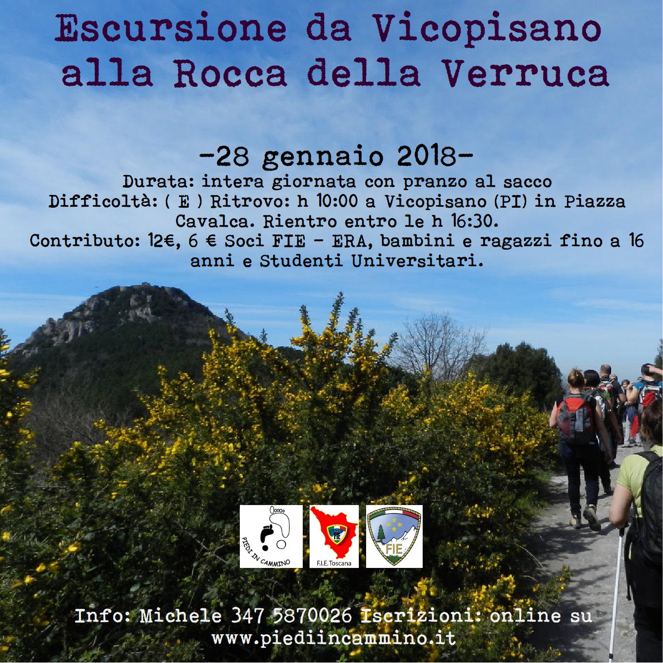 Escursione da Vicopisano alla Rocca della Verruca