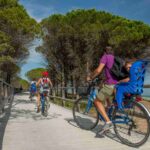 persone in bici su una ciclopista