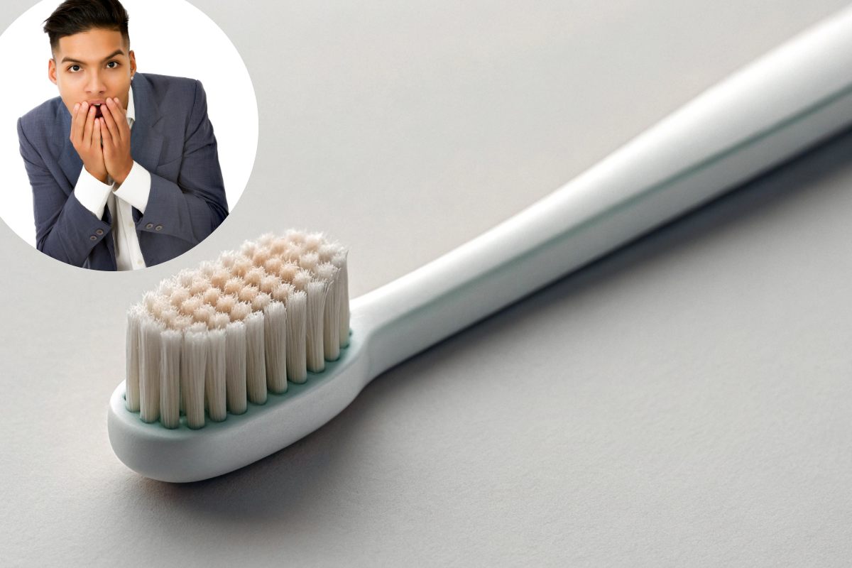 spazzolino, persona scioccata