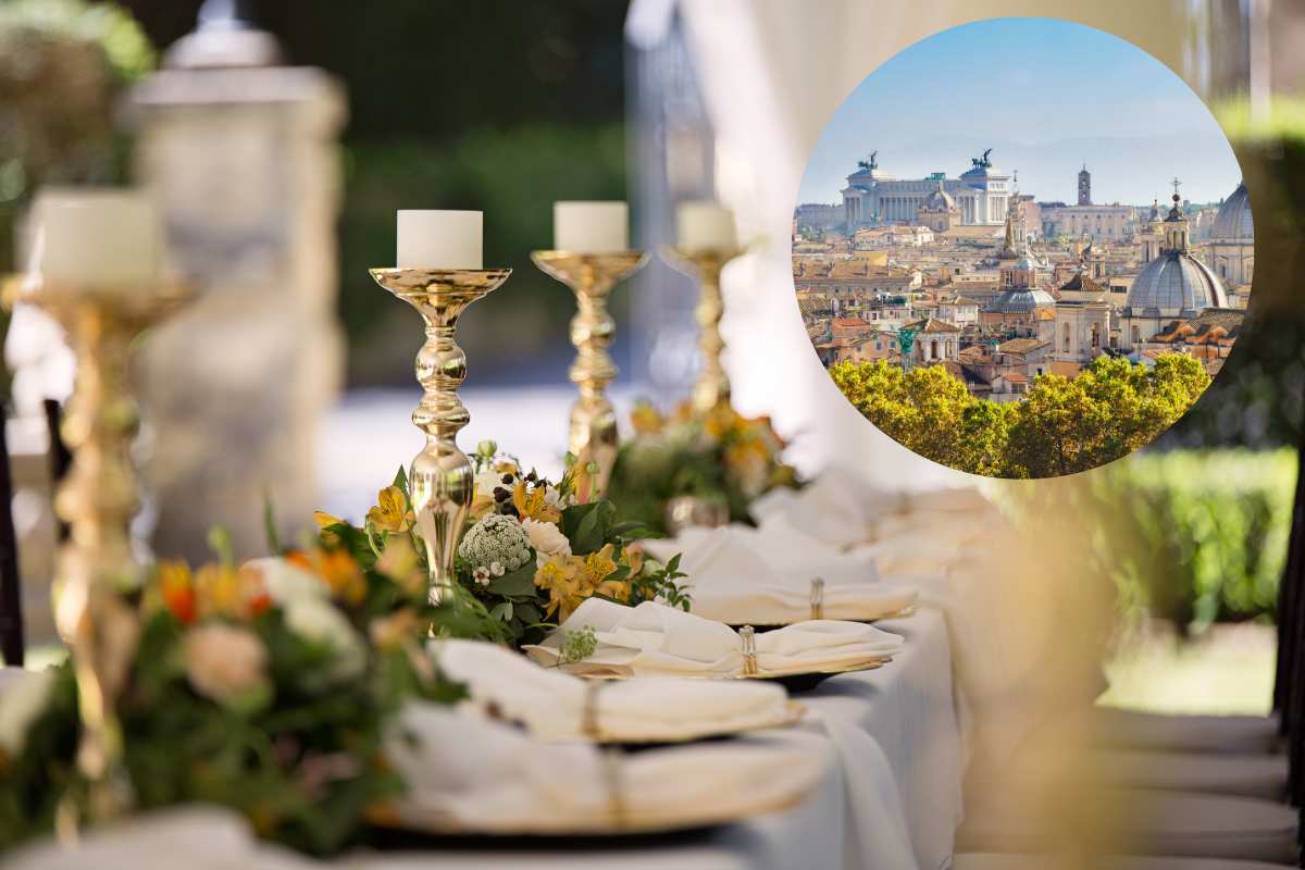 tavola preparata per un evento- Roma